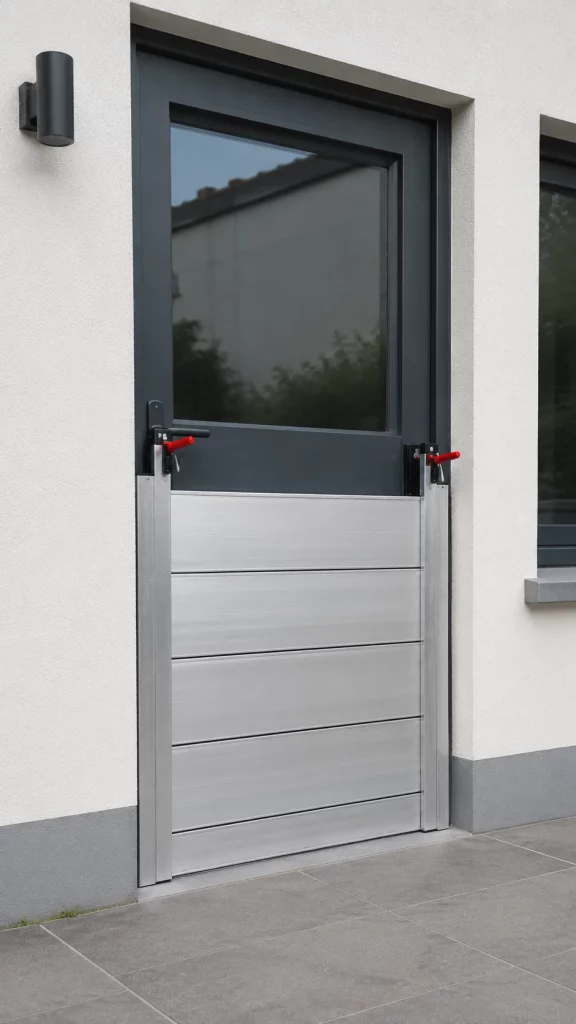 batardeau installé dans le cadre d'une porte